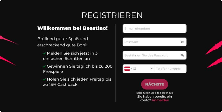 Registrierung